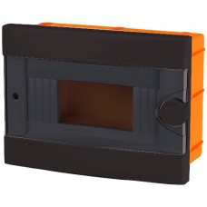 Πίνακας Χωνευτός Πλαστικός 1Σειράς 9Στοιχείων IP40 Attis Μαύρο 60096BL